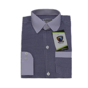 White and Blue Checkered Shirt